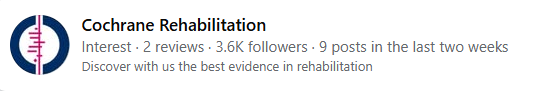 Cochrane rehabilitation's facebook page